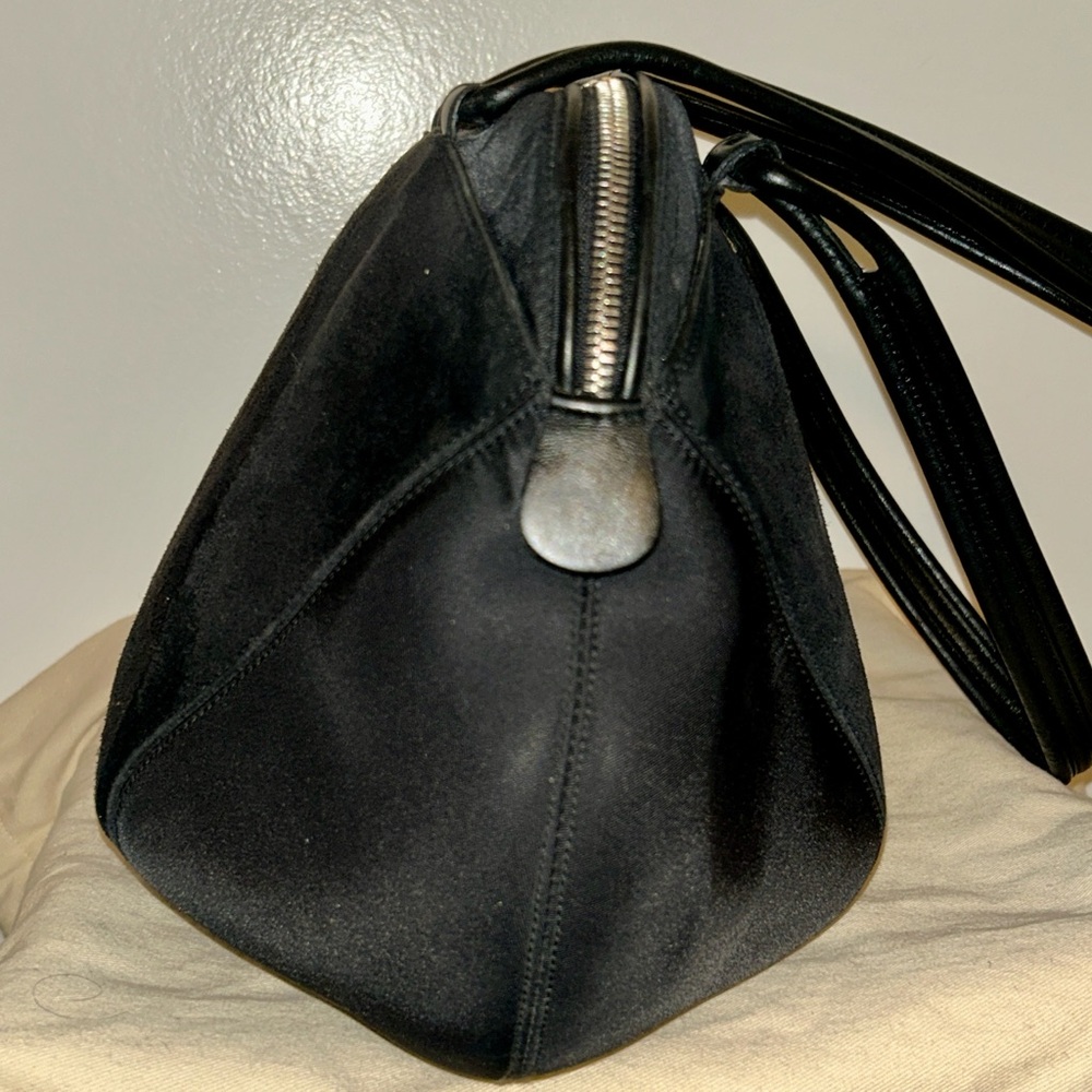 Salvatore Ferragamo Elegant Black Shoulder Boston Bag. Vintage Suede & Leather - Picture 7 of 14